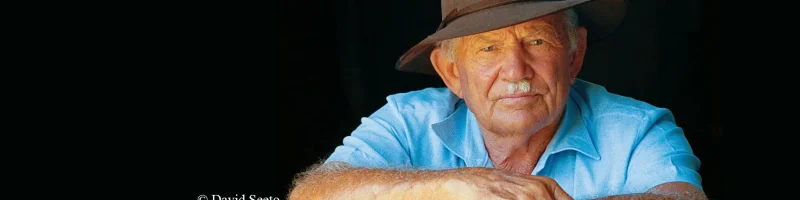 Portrait of R.M. Williams shot by David Seeto